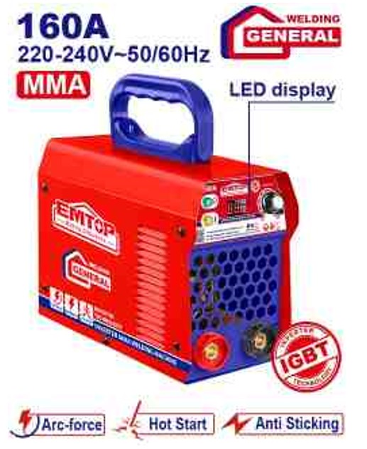 EWDEM16501, Inverter MMA welding machine Professional Welding Equipment with Complete Accessories Kit